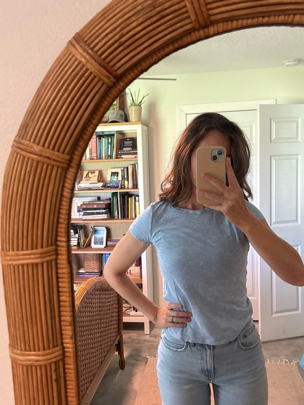 XS Light Blue Short Sleeve Crewneck Tee - GAP